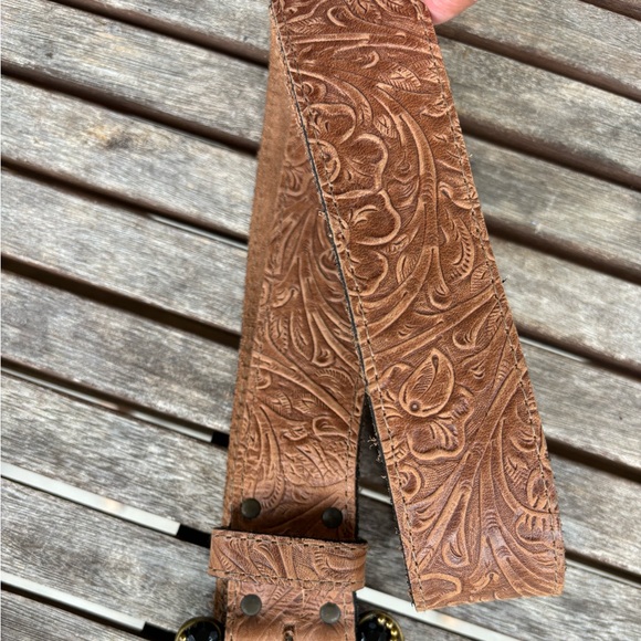 Vintage 90s Western Leather Belt - Picture 6 of 7